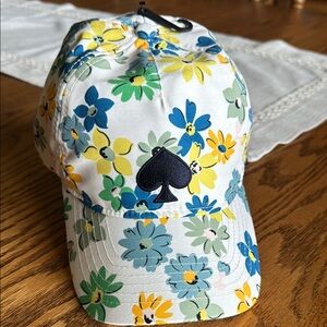 kate spade Floral Logo Baseball Cap New